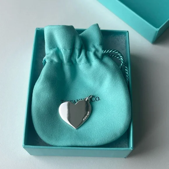 Tiffany & Co. Mom Heart Tag Charm in Sterling Silver